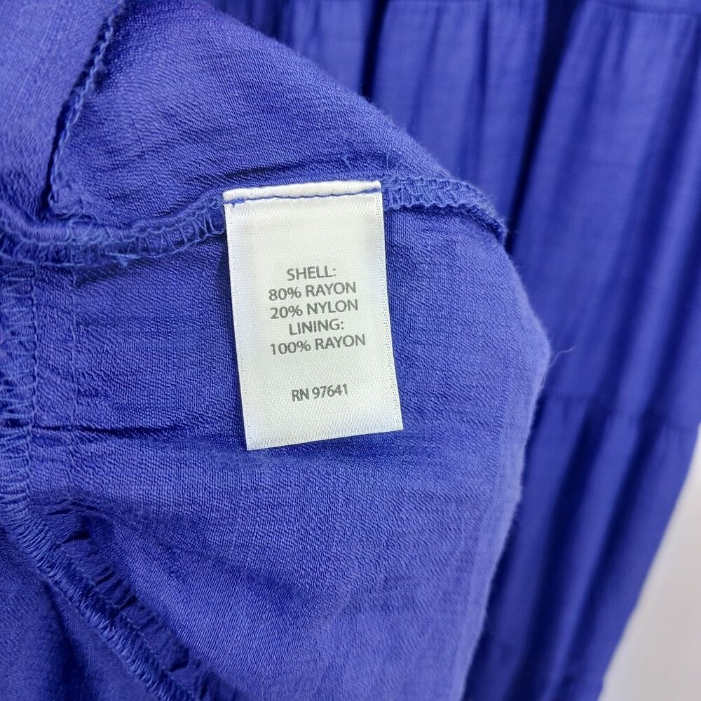 J. Jill Sleeveless Royal Blue Tiered Maxi Dress - Picture 9 of 13